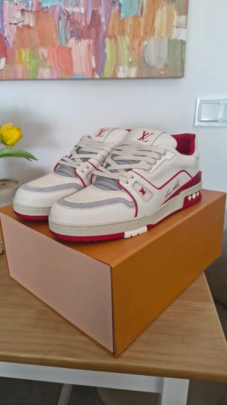 Louis Vuitton LV Trainers Blancas Rojas Talla 54