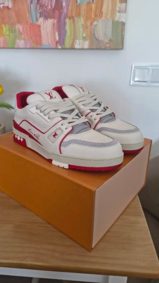 Louis Vuitton LV Trainers Blancas Rojas Talla 54
