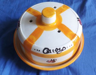Juego 2 Recipientes Cerámica Naranja/Blanco