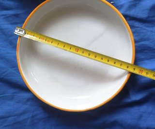 Juego 2 Recipientes Cerámica Naranja/Blanco