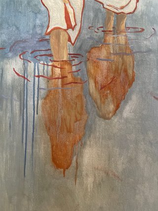 Cuadro abstracto mujeres en el agua