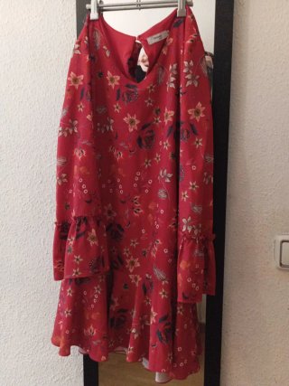 Vestido midi estampado floral