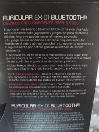 Auriculares Bluetooth Sony PS3 EX-01