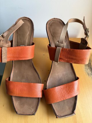 Sandalias Looky Made in Spain Y2K T39 suela cuero