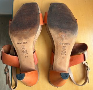 Sandalias Looky Made in Spain Y2K T39 suela cuero