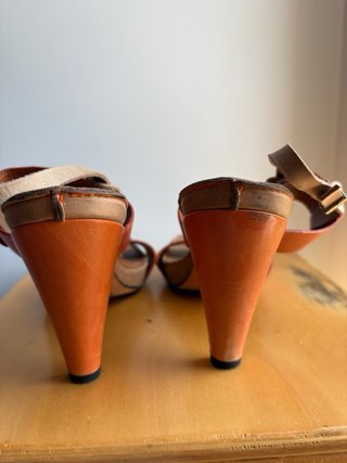 Sandalias Looky Made in Spain Y2K T39 suela cuero