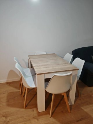Mesa extensible comedor 123-173x75cm