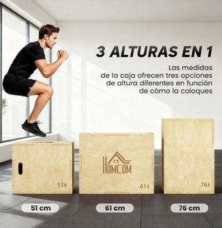 Cajón de Salto Homcom 3 en 1