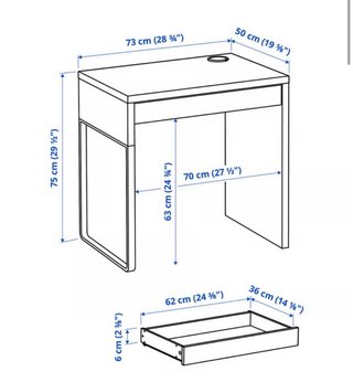 Escritorio IKEA MICKE Negro/Marrón