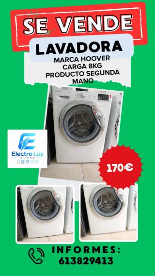 Lavadora Hoover Carga 8kg Segunda Mano
