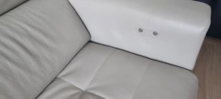 Sofá relax eléctrico de piel gris