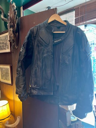 Chaqueta de cuero Miline reforzada para moto