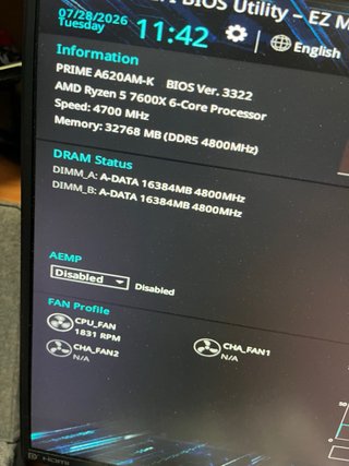 Placa Base Asus Prime A620AM-K MATX AM5#558YXZ