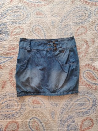 Falda vaquera mini Stradivarius
