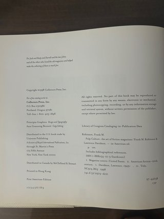 Pulp Culture: The Art of Fiction Magazines (1998)