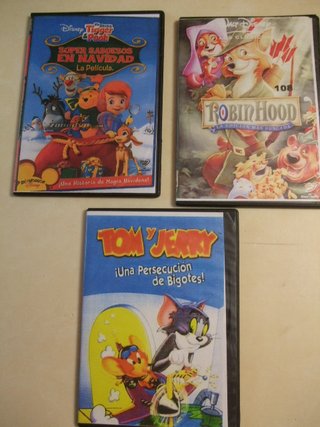 15 DVD con películas infantiles