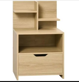 Mesita de noche HOMCOM madera y bambú