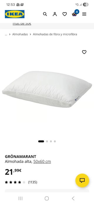 2 Almohadas Ikea Gronamarant