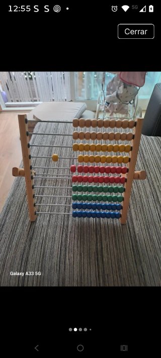Ábaco de madera educativo