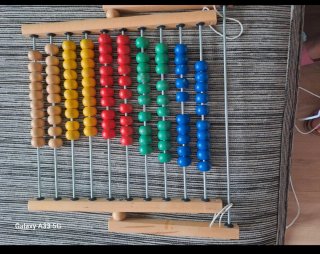 Ábaco de madera educativo