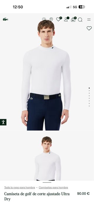 Camiseta Lacoste Sport Talla M Hombre