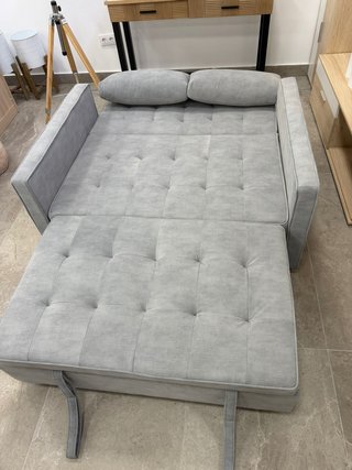 Sofá Cama Gris 2 Plazas 132cm