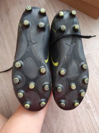 Botas de fútbol para niño negras talla 33