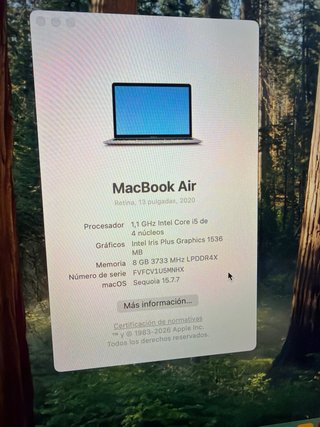 MacBook Air Retina 13 2020 Gris Espacial 8GB