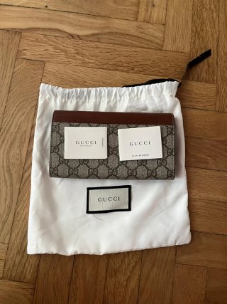 Portafoglio Gucci Pelle e Tela GG