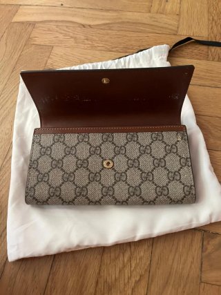 Portafoglio Gucci Pelle e Tela GG