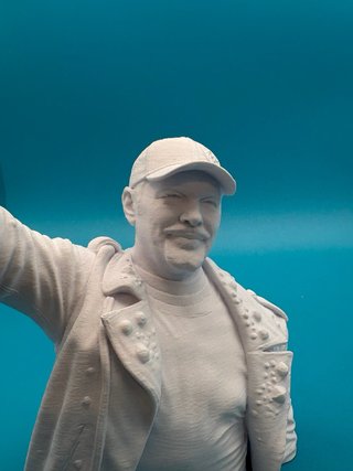 Busto Vasco Rossi Stampa 3D Plastica 18cm