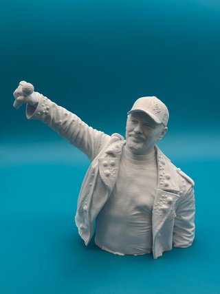 Busto Vasco Rossi Stampa 3D Plastica 18cm