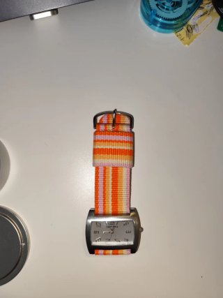 Reloj Coronel Tapioca Rayas Naranja Rosa