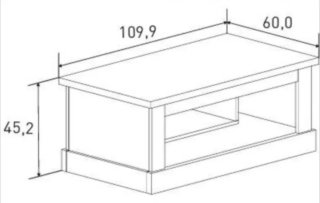 Mesa baja de salón de madera