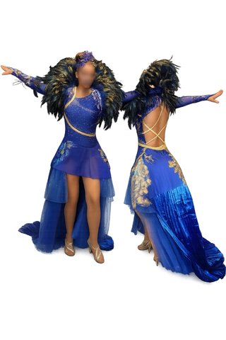 Disfraz Trapecista Azul y Dorado