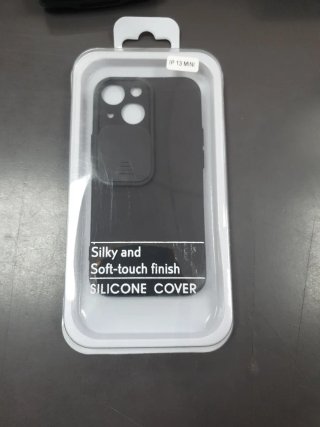 Custodia iPhone 13 mini nera con copertura per fotocamera