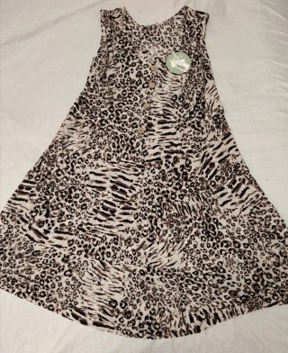 Vestido animal print corto con volantes