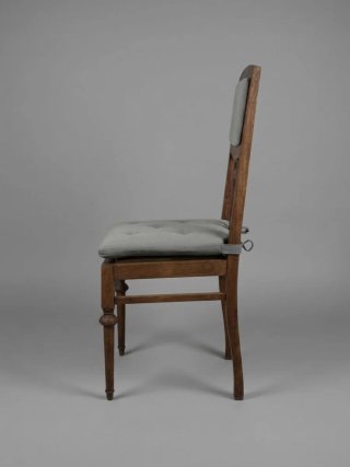 Silla Art Déco madera maciza tapizada