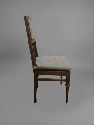 Silla Art Déco madera maciza tapizada