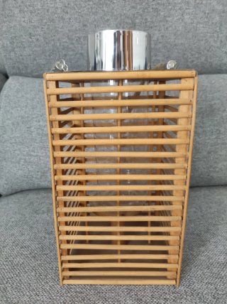 Farol de bambú y cristal