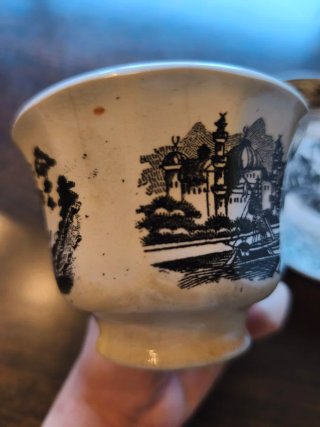 Taza y plato Cartuja