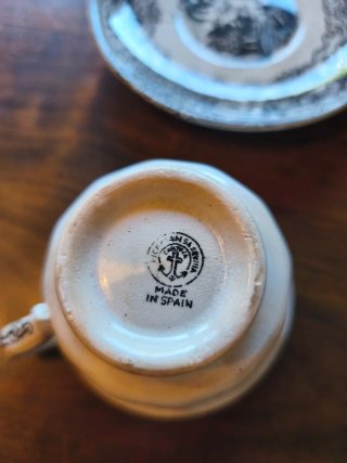 Taza y plato Cartuja