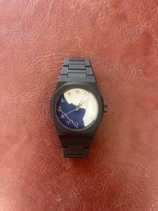 Watch: Modern Black with Map Dial