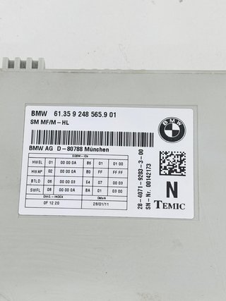 9248565 Unidad de control asiento BMW Serie 7