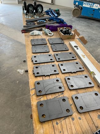 Mesa de soldadura con ruedas