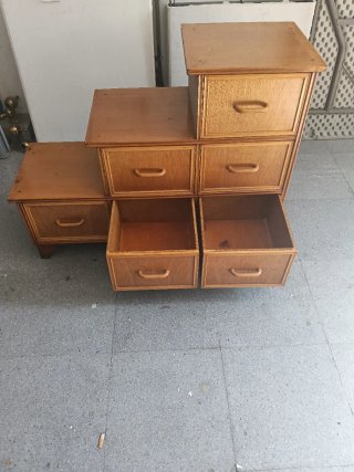 Mueble Escalera Cajonera Madera