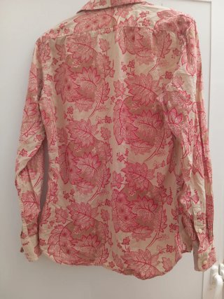 Camisa larga estampada