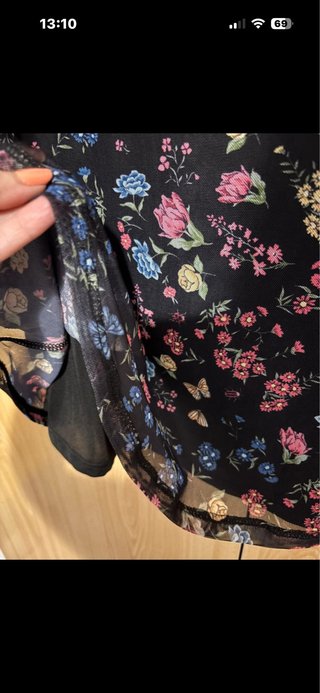 Vestido gasa estampado floral