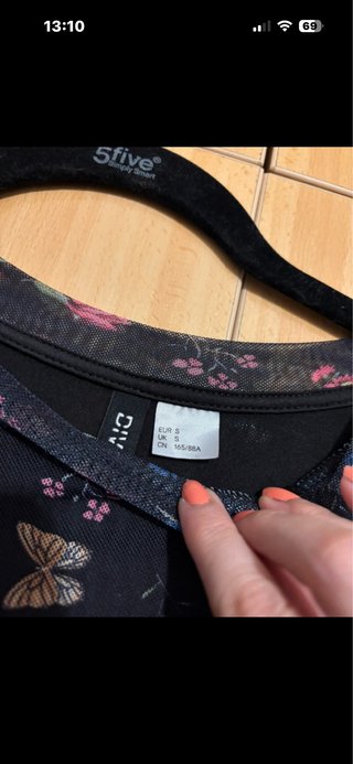 Vestido gasa estampado floral