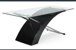Mesa de centro diseño cristal y metal